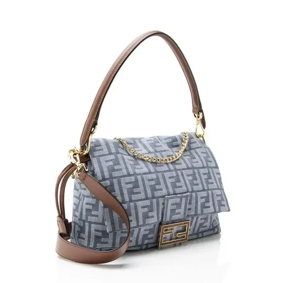 Fendi Denim Zucca Mamma Baguette Shoulder Bag - Picture 2 of 10